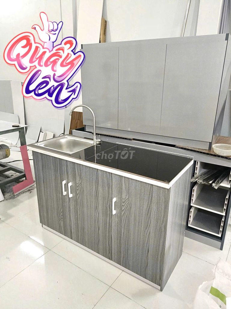 Tủ bếp nhựa #new Kt 1m2 full PK