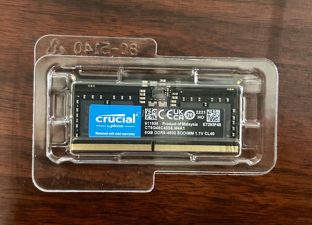 RAM Crucial 8GB DDR5 4800MHz đã qua sử dụng. Mua bán Linh kiện (RAM, Card...) tại Quận Tân Phú Tp Hồ Chí Minh được đăng bởi Dũng hình 1