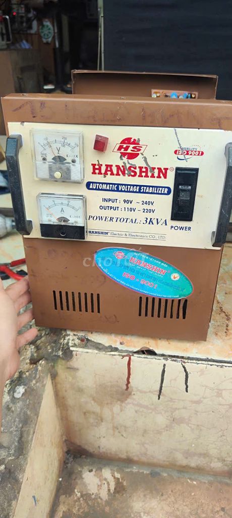 Ổn áp Hanshin 3KVA Nâu dây đồng hoạt động tốt. Mua bán Đồ chuyên dụng, Giống nuôi trồng tại Thành phố Thủ Đức Tp Hồ Chí Minh được đăng bởi linhS11 hình 1