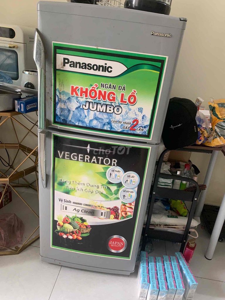 Tủ lạnh Panasonic Xám ngăn đá lớn. Mua bán Tủ lạnh tại Huyện Thanh Trì Hà Nội được đăng bởi Van Thuc hình 1