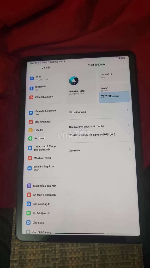 Mipad 5 Ram 8/128, Snap 860 mạnh