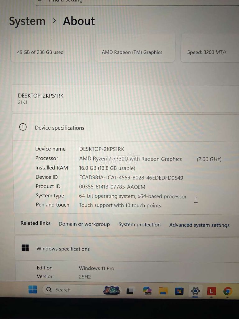 Lenovo ThinkBook 14 G6 Ryzen 7 16GB/238GB Xám. Mua bán Laptop tại Thành phố Thuận An Bình Dương được đăng bởi Trinh Cong hình 1