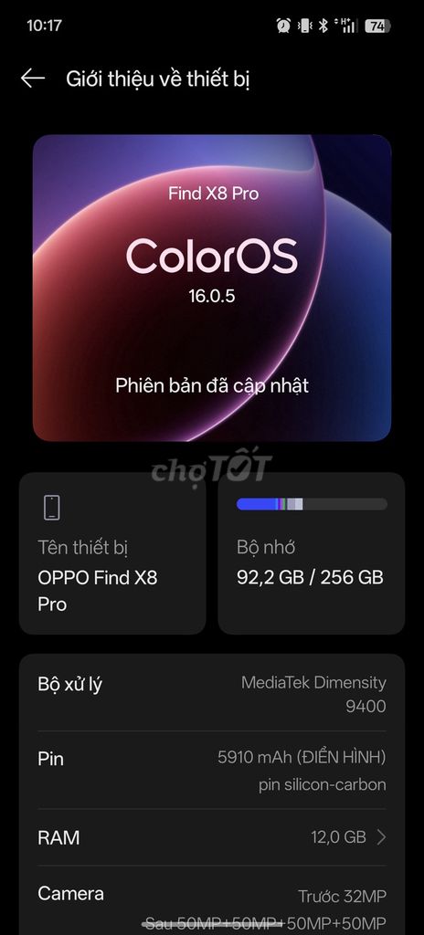 OPPO Find X8 Pro 256GB. Mua bán Điện thoại tại Huyện Diễn Châu Nghệ An được đăng bởi Cao Văn Chính hình 1