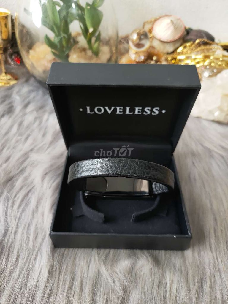 Vòng tay da Loveless Nam Đen. Mua bán Phụ kiện thời trang khác tại Quận 1 Tp Hồ Chí Minh được đăng bởi  chuyên hàng si nhật sĩ lẻ hình 1