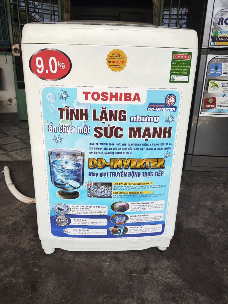 Máy giặt Toshiba Inverter 9kg Trắng cũ. Mua bán Máy giặt tại Thành phố Biên Hòa Đồng Nai được đăng bởi Dũng hình 1