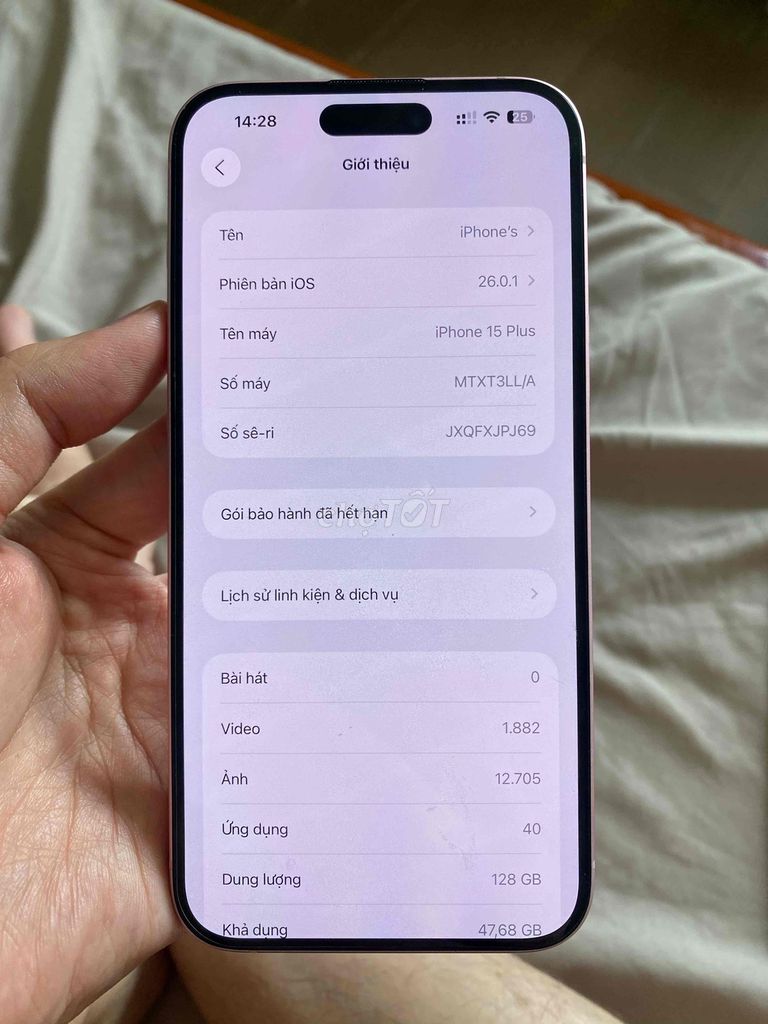 Apple iPhone 15 Plus 128GB Hồng. Mua bán Điện thoại tại Huyện Gia Lâm Hà Nội được đăng bởi Toản hình 1