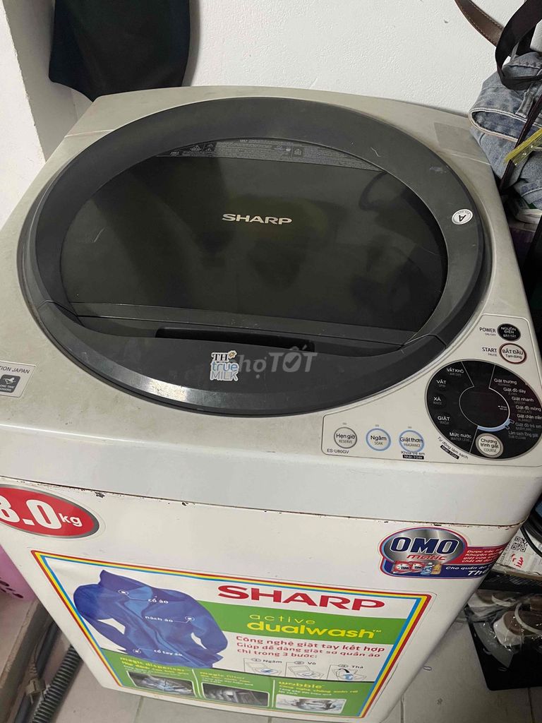 Máy giặt Sharp 8kg cửa trên đã qua sử dụng. Mua bán Máy giặt tại Quận 10 Tp Hồ Chí Minh được đăng bởi Thu Sương hình 1