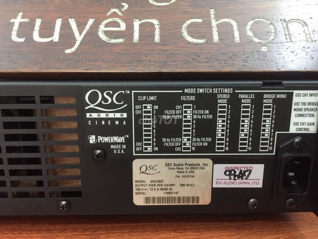 Power QSC DCA1622 made in USA nguồn sung Class D
