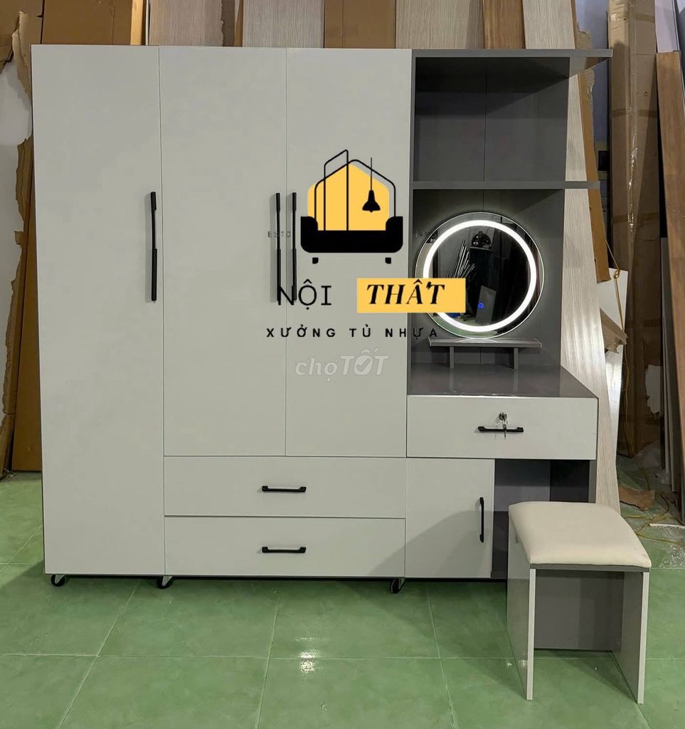 Tủ quần áo Nhựa Kèm bàn trang điểm. Mua bán Tủ, kệ gia đình tại Quận 5 Tp Hồ Chí Minh được đăng bởi Cửa Hàng Nội Thất hình 1