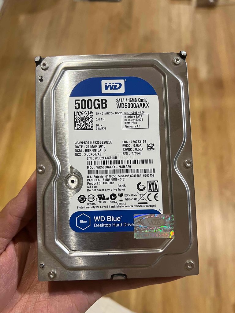 Có 1 HDD 500G không sử dụng