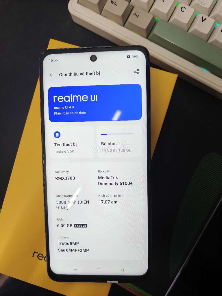 Realme V50 128GB fullbox, màn 120hz. Mua bán Điện thoại tại Quận Thanh Xuân Hà Nội được đăng bởi cửa hàng điện thoại giá rẻ hình 1