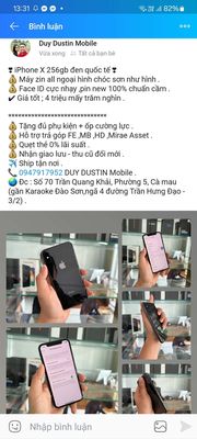 Iphone x 256gb quốc tế pin new 100,có bán góp