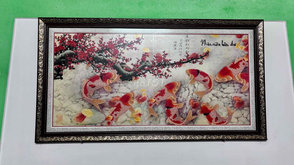 Tranh đính đá Cá chép 80x150 cm. Mua bán Đồ sưu tầm, đồ cổ tại Quận 12 Tp Hồ Chí Minh được đăng bởi Thuỳ hình 1