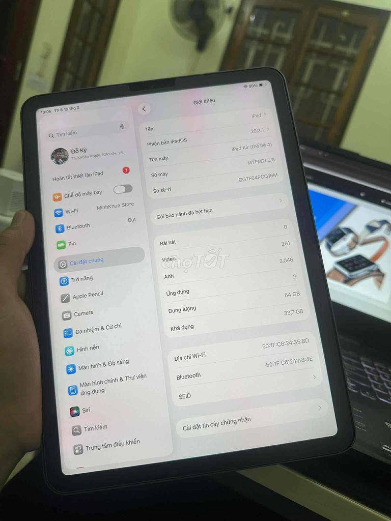 thanh lý air 4 64g wf đẹp. Mua bán Máy tính bảng tại Quận Cầu Giấy Hà Nội được đăng bởi Minh Khuê hình 1
