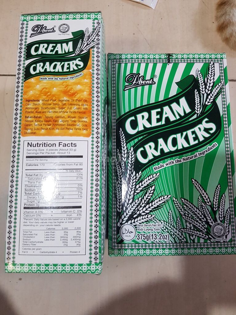 0366451781 - Bánh quy Cream Crakers hộp 375g lạt