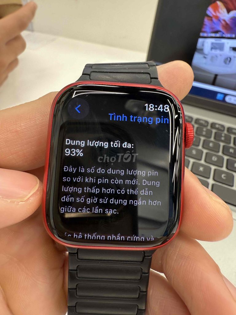 apple watch sr 8 đỏ nhôm lte