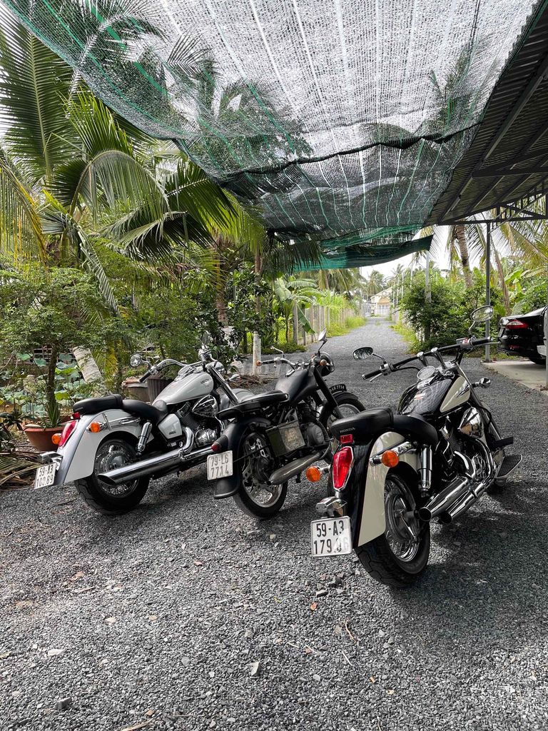 Xe côn tay Honda Shadow màu trắng xanh. Mua bán Xe máy tại Thành phố Bến Tre Bến Tre được đăng bởi Bùi Duy Phương hình 3