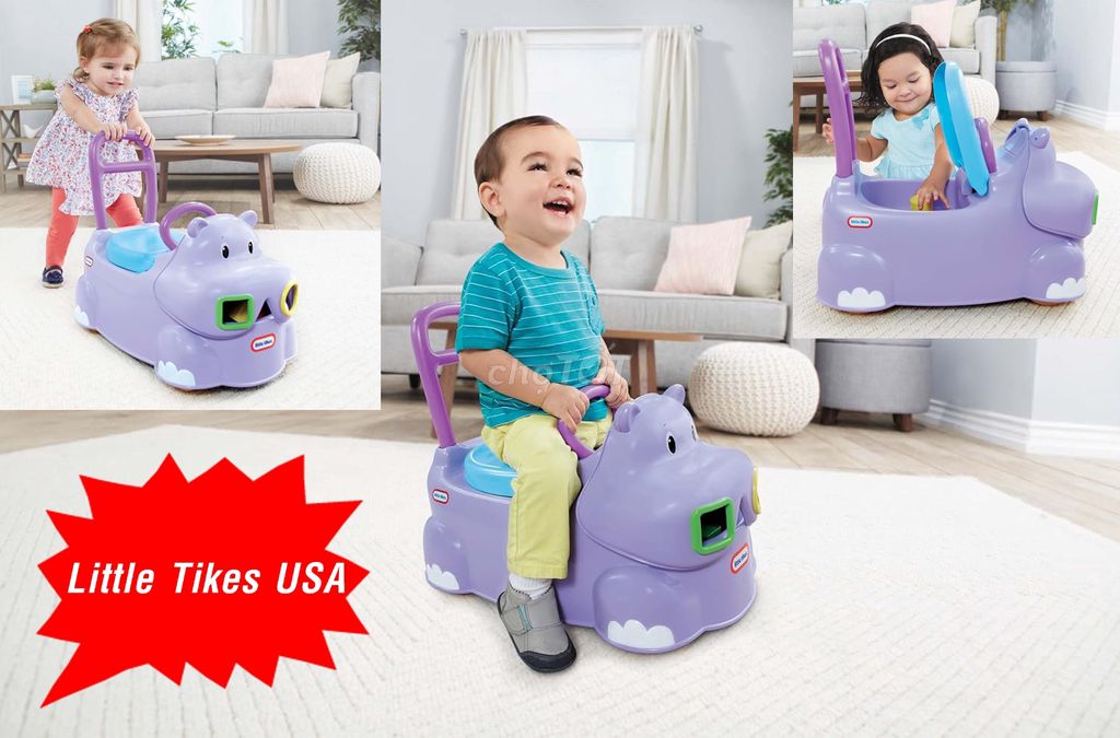 Xe chòi chân và tập đi hà mã Little Tikes USA