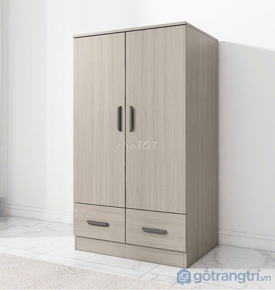 Tủ quần áo gỗ ép màu nâu 2 cánh to còn mới RẺ đẹp. Mua bán Tủ, kệ gia đình tại Quận Hoàng Mai Hà Nội được đăng bởi Kim Anh hình 1