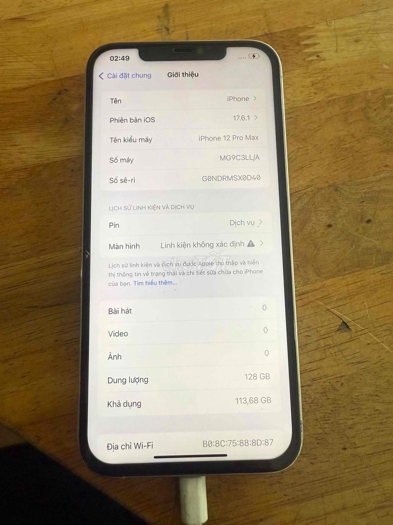iPhone 12 Pro Max 128GB Trắng Đã sử dụng. Mua bán Điện thoại tại Thành phố Dĩ An Bình Dương được đăng bởi Cầm Đồ Lê Huy hình 1
