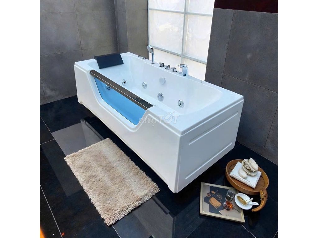 Bồn tắm massage chữ nhật. Mua bán Thiết bị vệ sinh, nhà tắm tại Huyện Hóc Môn Tp Hồ Chí Minh được đăng bởi Xưởng Bồn Tắm Minh Châu hình 1