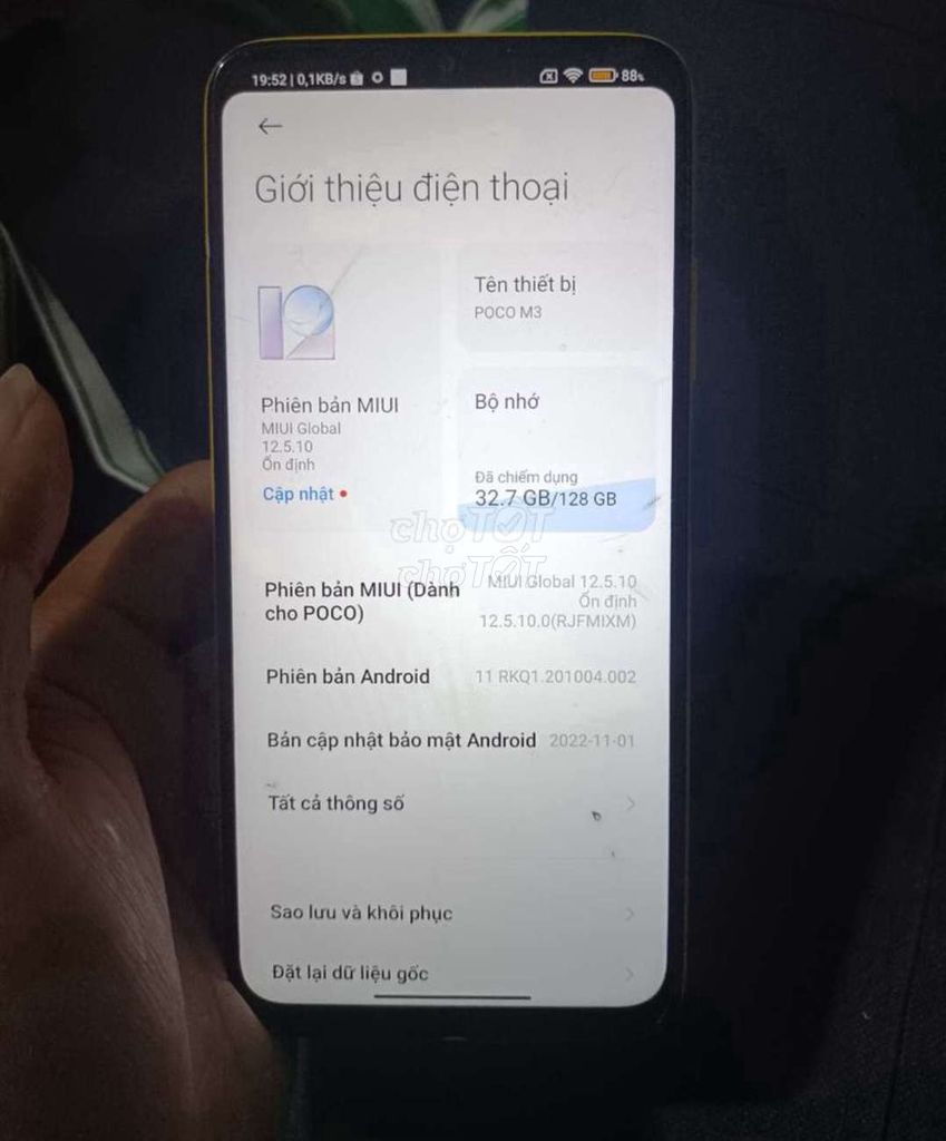 POCO M3 128GB Vàng. Mua bán Điện thoại tại Huyện Bình Chánh Tp Hồ Chí Minh được đăng bởi ahihilua hình 1