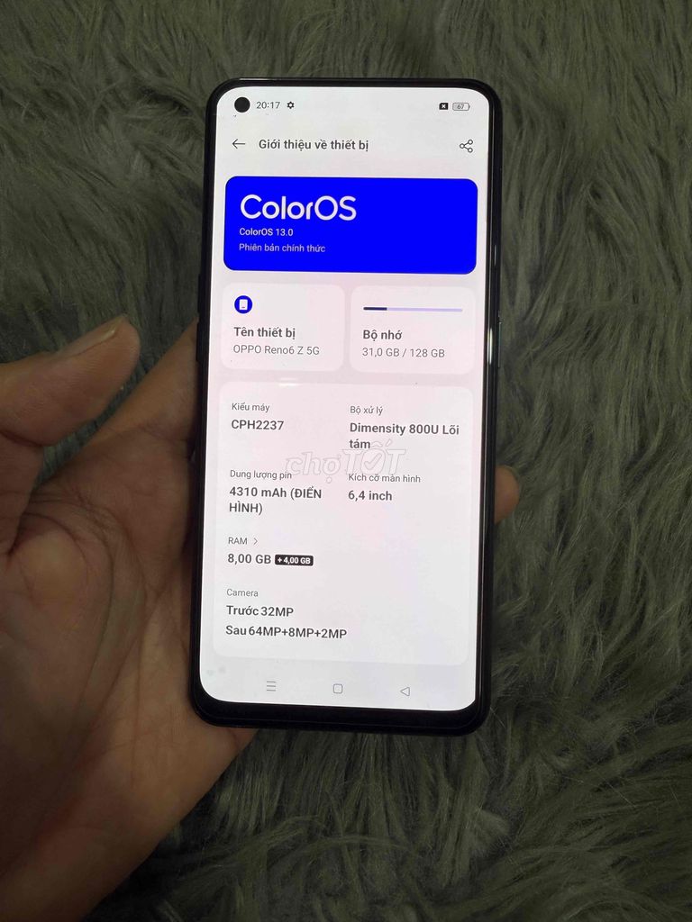 Oppo Reno 6 Z 5G 128GB Đen. Mua bán Điện thoại tại Thành phố Thủ Đức Tp Hồ Chí Minh được đăng bởi đỗ huy hình 1
