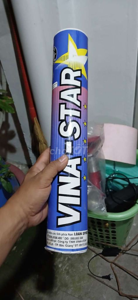 Vợt cầu lông Vina-Star Lông vũ Xanh, Hồng, Trắng