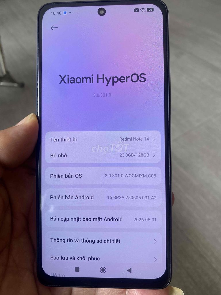 Xiaomi Redmi Note 14 128GB Trắng. Mua bán Điện thoại tại Thành phố Thủ Đức Tp Hồ Chí Minh được đăng bởi ThanhThan Tran hình 1