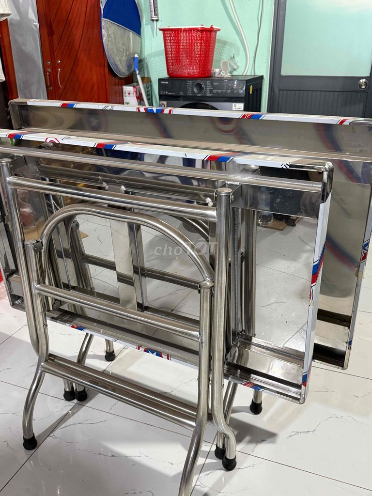 Bàn ăn Inox chữ nhật 60x100cm. Mua bán Bàn ghế tại Thị xã Tân Uyên Bình Dương được đăng bởi Duk Sun hình 1