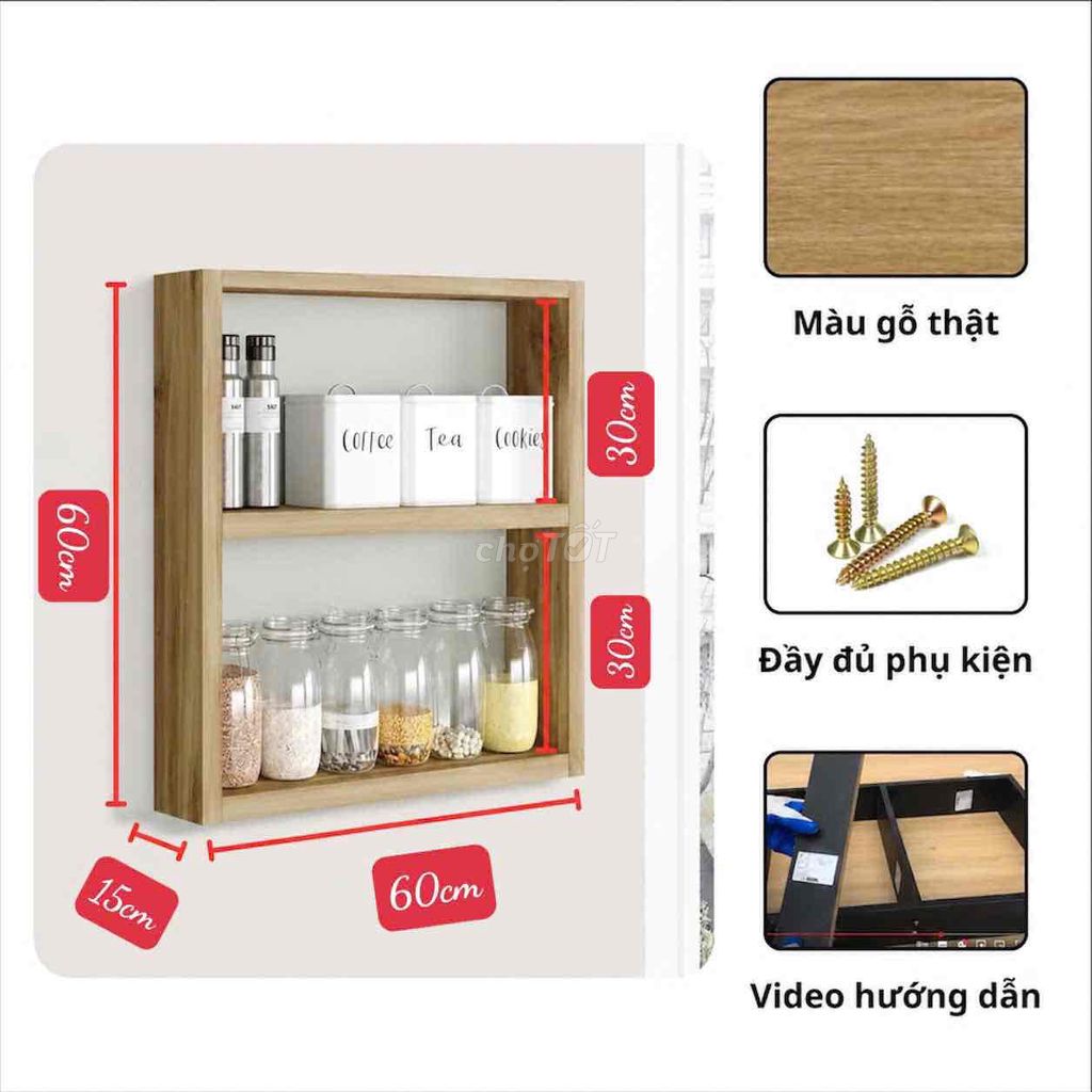 Kệ gỗ MDF 60x60x15cm 2 tầng. Mua bán Tủ, kệ gia đình tại Quận 8 Tp Hồ Chí Minh được đăng bởi Chi Nguyễn hình 1