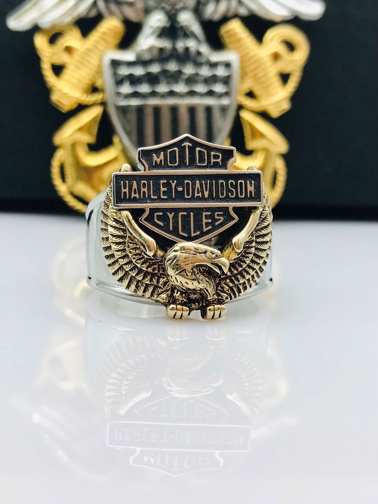 Nhẫn Hợp kim ốp vàng 10k Harley-Davidson tuyệt đẹp. Mua bán Phụ kiện thời trang khác tại Quận Phú Nhuận Tp Hồ Chí Minh được đăng bởi Hưng Đoàn  hình 1