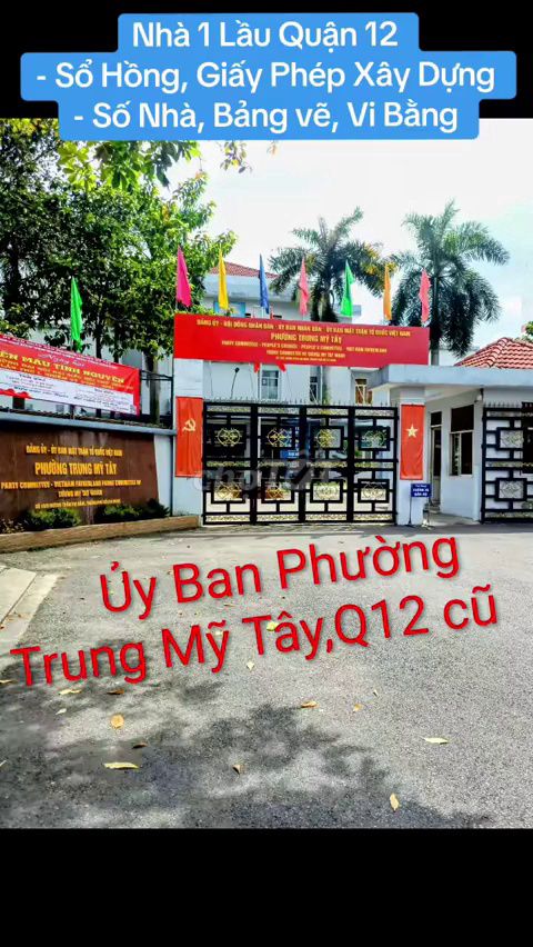 Nhà 1 lầu Quận 12, 690 triệu, Sổ Hồng