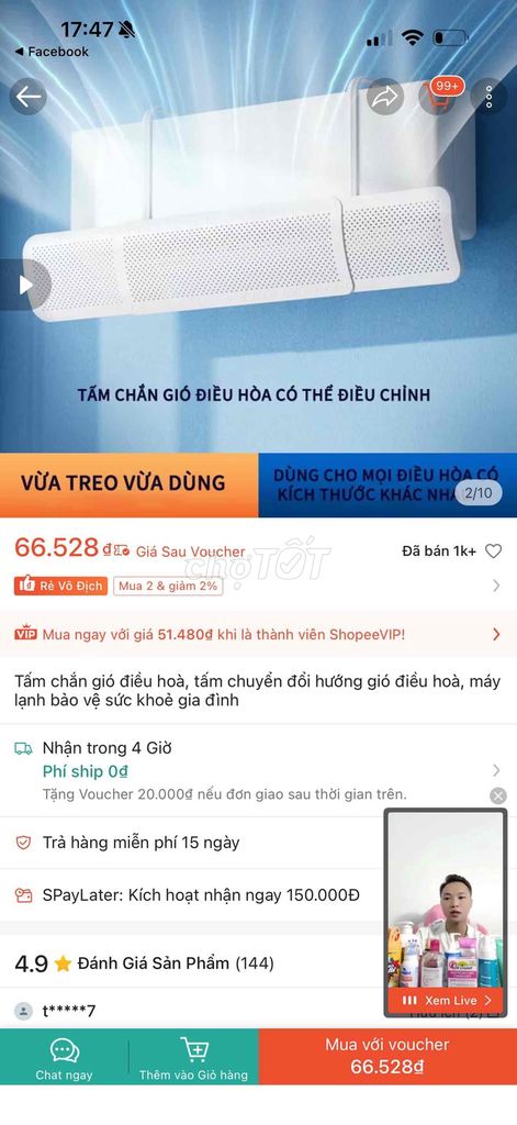 Tấm chắn gió điều hòa. Mua bán Máy lạnh, điều hoà tại Quận Gò Vấp Tp Hồ Chí Minh được đăng bởi trâm hình 1
