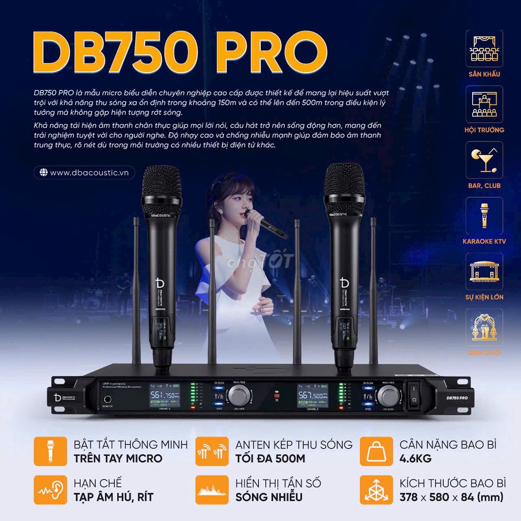 Míc biểu diễn sự kiện dbacoustic 750pro víp 2025. Mua bán Tivi, Âm thanh tại Quận Sơn Trà Đà Nẵng được đăng bởi cường audio hình 1