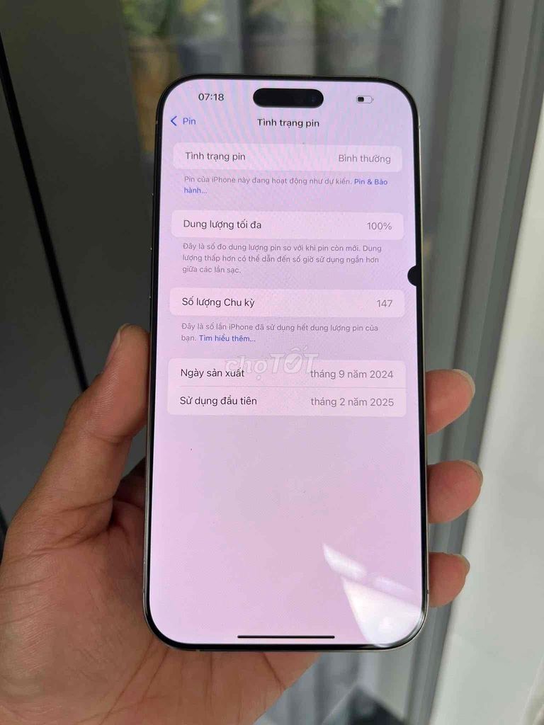 iPhone 16 Pro Max 256GB Titan Tự nhiên. Mua bán Điện thoại tại Huyện Châu Thành Bến Tre được đăng bởi Thanh Huy hình 1