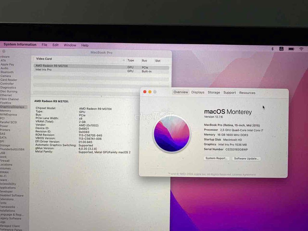 Apple MacBook Pro Retina 2015 15 icnh i7/16GB/512G. Mua bán Laptop tại Quận 4 Tp Hồ Chí Minh được đăng bởi Thi hình 1