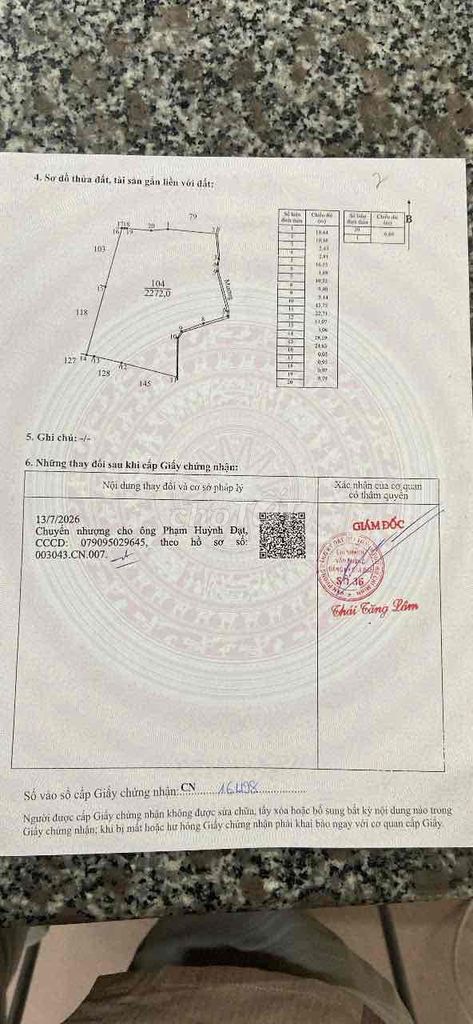 CẦN BÁN GẤP LÔ ĐẤT ĐẸP(Bà Rịa Vũng Tàu-TPHCM “Mới”)