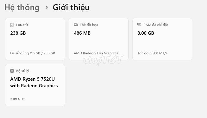 HP 245 G10 AMD R5 8GB/256GB. Mua bán Laptop tại Quận Thanh Xuân Hà Nội được đăng bởi An Thanh hình 1