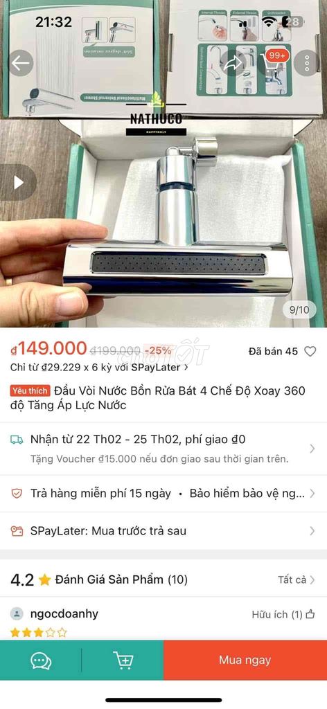 Vòi rửa đa năng