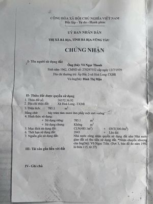 Đất Biệt Thự TP. Bà Rịa. Mua bán đất tại Thành phố Bà Rịa Bà Rịa - Vũng Tàu được đăng bởi Trọng Thức Lê