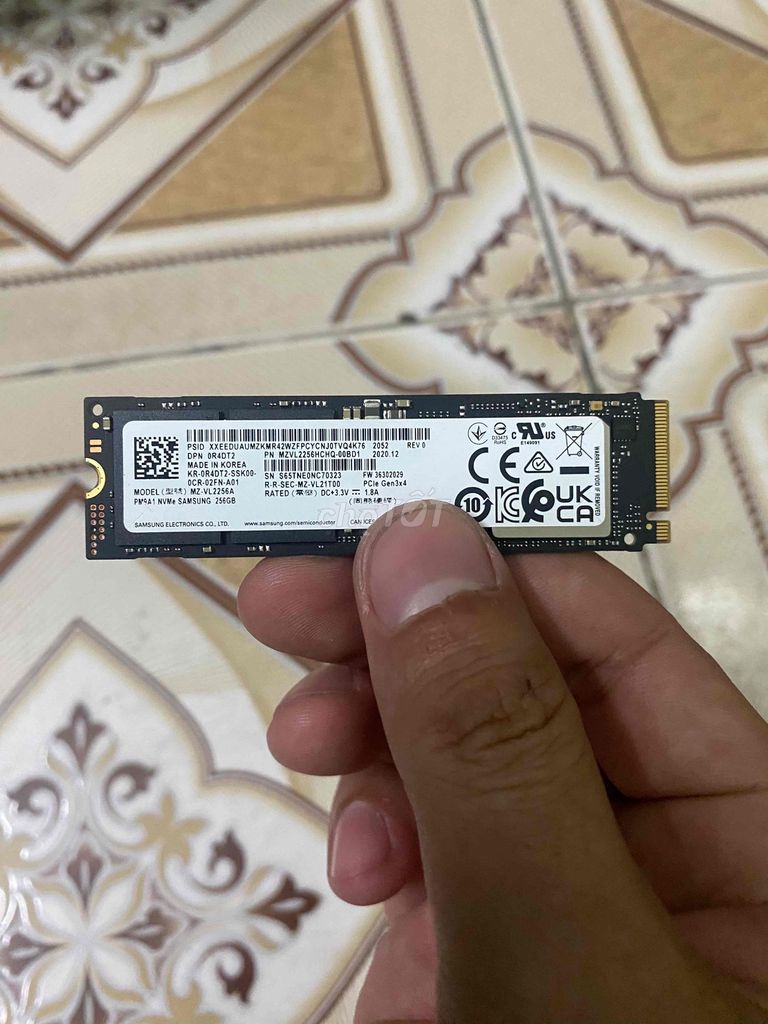 Ổ cứng SSD Samsung PM9A1 NVMe 256GB Win 10. Mua bán Linh kiện (RAM, Card...) tại Quận 4 Tp Hồ Chí Minh được đăng bởi Jerry Tran hình 1