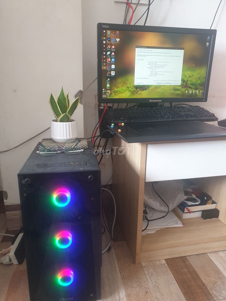 Bộ PC gaming, đồ họa (Case + Màn hình lenovo 20in)