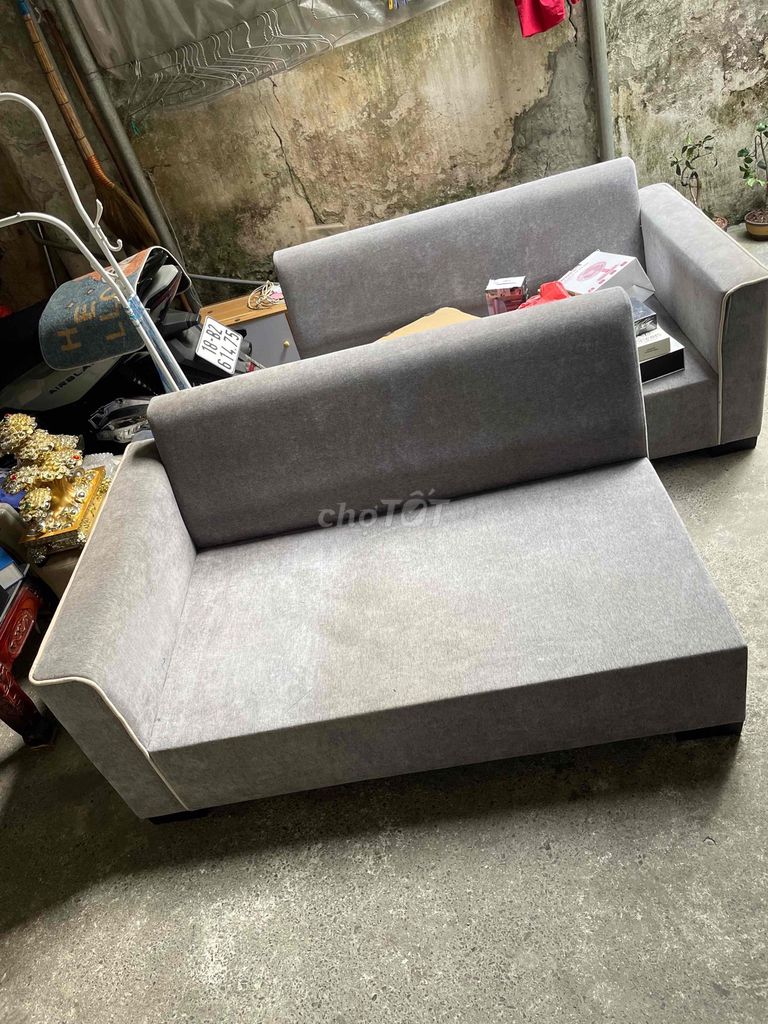 Ghế sofa vải màu Xám. Mua bán Bàn ghế tại Thành phố Nam Định Nam Định được đăng bởi Thực Phẩm Chay Như Ngọc  hình 1