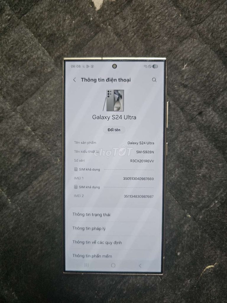 Samsung Galaxy S24 Ultra 256GB Vàng. Mua bán Điện thoại tại Huyện Đông Hưng Thái Bình được đăng bởi Trần Minh Đức hình 1