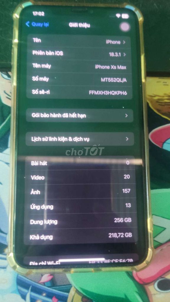 iPhone Xs Max 256GB Vàng. Mua bán Điện thoại tại Huyện Mỏ Cày Nam Bến Tre được đăng bởi Vô Ảnh hình 1