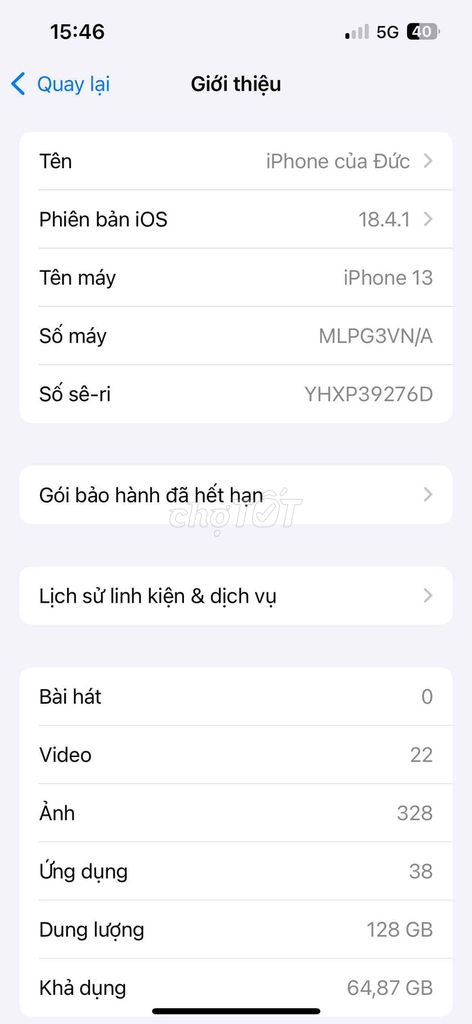 iPhone 13 128GB Đã qua sử dụng. Mua bán Điện thoại tại Huyện Cát Hải Hải Phòng được đăng bởi văn đức hình 1