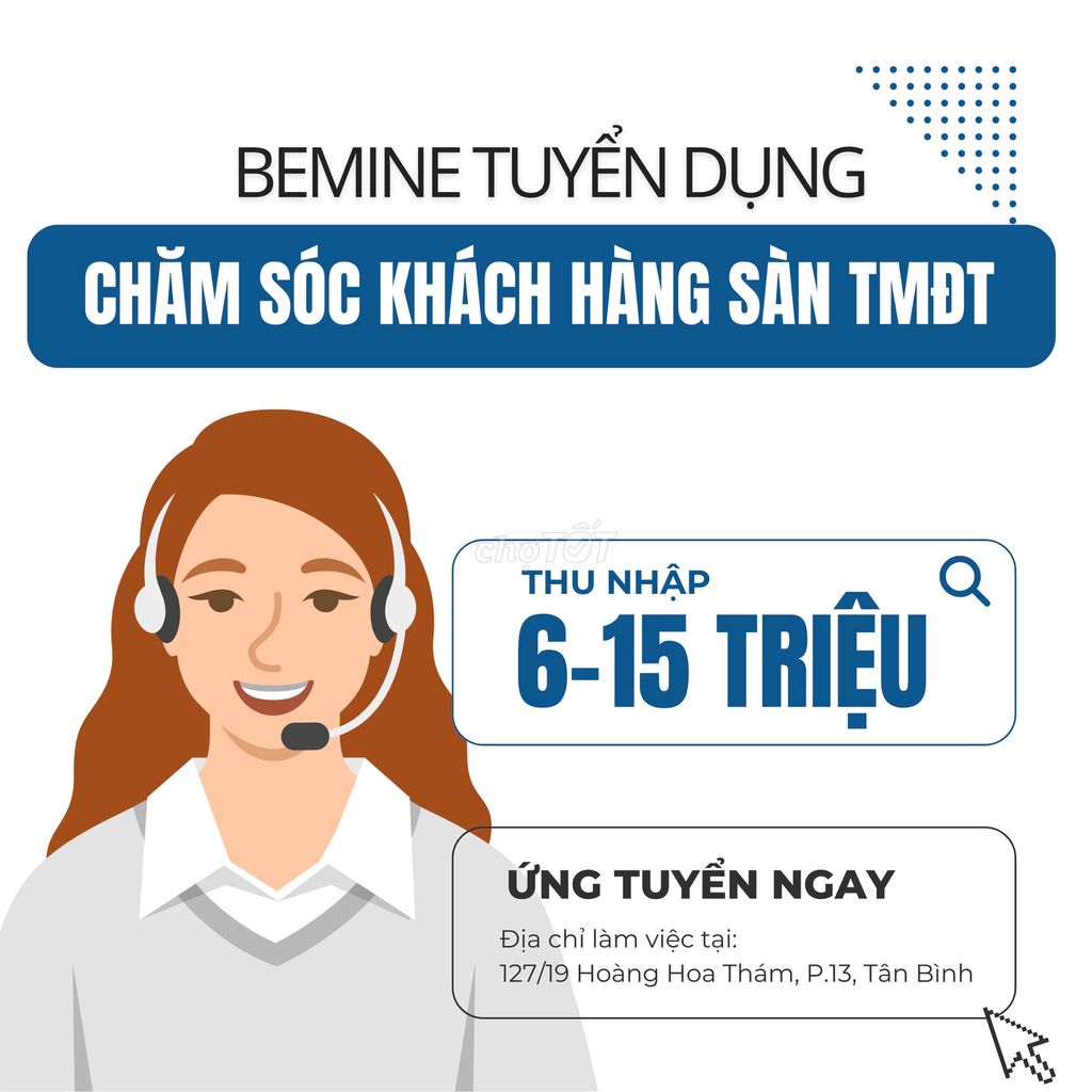 TUYỂN NHÂN VIÊN CSKH SÀN TMĐT