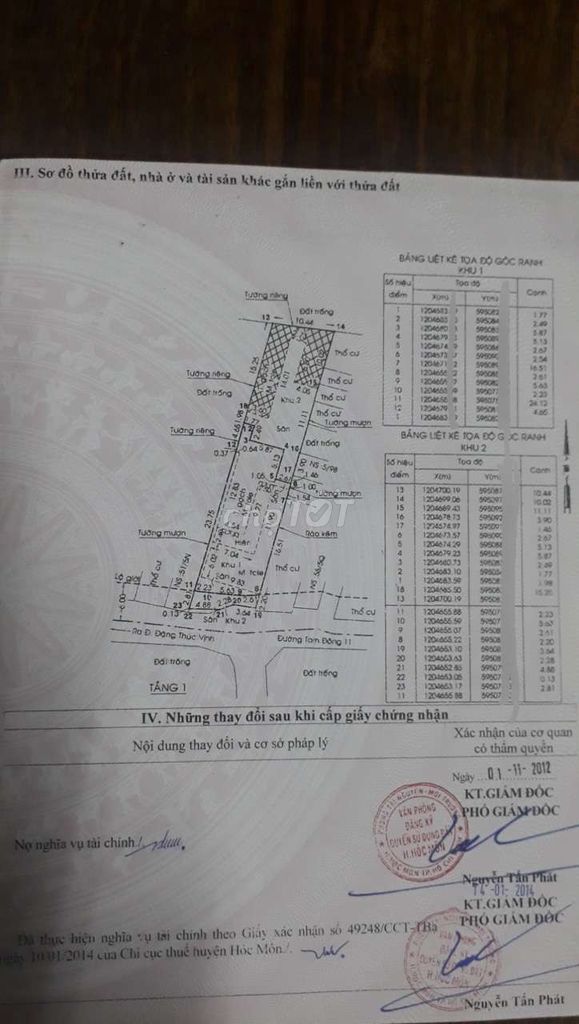 Mặt tiền Đ.Tam Đông 11,bán căn nhà cấp 4,DT: 10 x 50 (CN: 493m2)