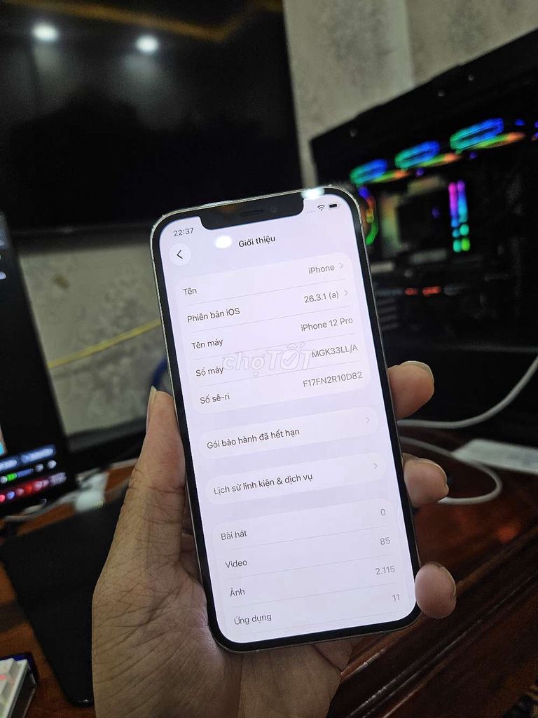 iPhone 12 Pro 128GB QT full face màn zin lưu ảnh. Mua bán Điện thoại tại Thành phố Thủ Đức Tp Hồ Chí Minh được đăng bởi DK Store hình 1
